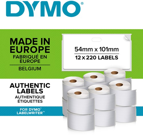 Etiket Dymo 11354 labelwriter 32x57mm adreslabel verwijderbaar 12000stuks-3