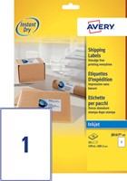Etiket Avery J8167-10 199.6x289.1mm wit 10 etiketten