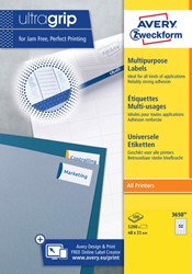 Etiket Avery Zweckform 3650 48x21mm wit 5200stuks