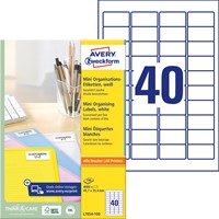 Etiket Avery L7654-100 45.7x25.4mm wit 4000 etiketten-2