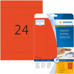 Etiket HERMA 4467 70x37mm verwijderbaar rood 480stuks