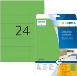 Etiket HERMA 4469 70x37mm verwijderbaar groen 480stuks
