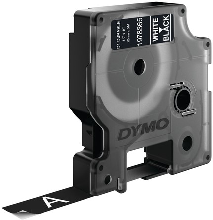 Labeltape Dymo 1978365 12mmx3m wit op zwart-3