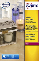 Etiket Avery L7690-25 38.1x21.2mm zilver 1625stuks