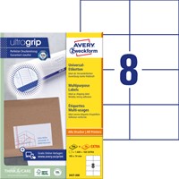 Etiket Avery Zweckform 3427-200 105x74mm wit 1600stuks-2