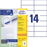 Etiket Avery Zweckform 3653-200 105x42.3mm wit 2800stuks-2