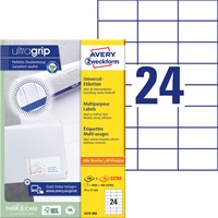 Etiket Avery Zweckform 3474-200 70x37mm wit 4800stuks-2
