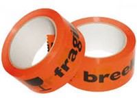 Waarschuwingstape IEZZY breekbaar 50mmx66m oranje/zwart-2