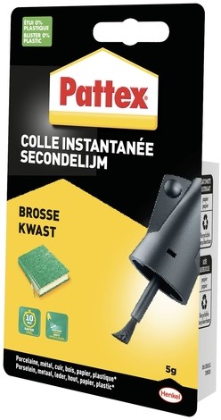 Secondelijm Pattex met kwast flacon 5 gram op blister-2