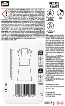 Secondelijm Pattex met kwast flacon 5 gram op blister-3