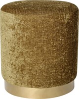 PTMD Senna Gold foot luxury mustard velvet stool