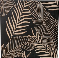 PTMD Neron black wooden panel lasercutting palms square