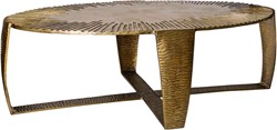 PTMD Ziggy messing koffietafel aluminium ovaal