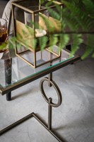 PTMD Bryz Gold bijzettafel metaal met glas rond-2