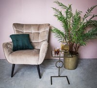 PTMD Bryz Gold bijzettafel metaal met glas rond-3