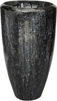 PTMD Flazz grey pot keramiek rond geglazuurd hoog S (48x48x90cm)