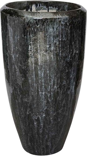 PTMD Flazz grey pot keramiek rond geglazuurd hoog S (48x48x90cm)