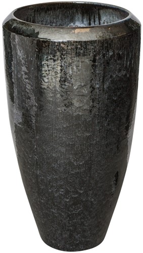 PTMD Flazz grey pot keramiek rond geglazuurd hoog L (56x56x105 cm)
