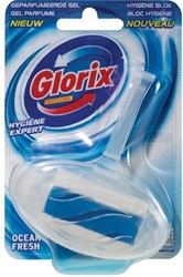 Toiletblok Glorix ocean fresh met houder