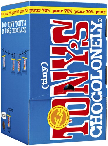 Chocolade Tiny Tony's Chocolonely 100 stuks puur-3