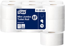 Toiletpapier Tork T2 Universal jumbo klein 1-laags 240m wit 110163