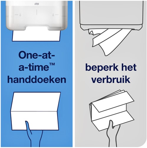 Handdoek Tork H3 Advanced Z-gevouwen 2-laags wit 290163-3