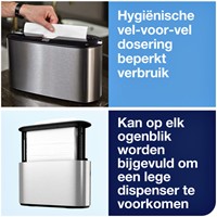 Handdoekdispenser Tork Express Image lijn Countertop Multifold H2 rvs 460005-2