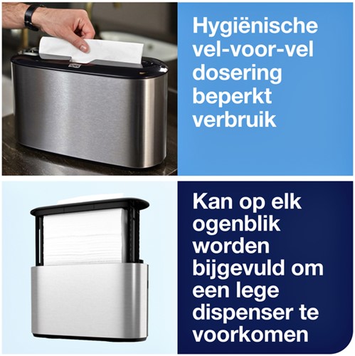 Handdoekdispenser Tork Express Image lijn Countertop Multifold H2 rvs 460005-2