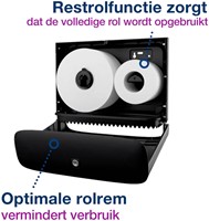 Toiletpapierdispenser Tork Image Lijn Mini jumborol T2 Image-Gesloten- rvs 460006-1