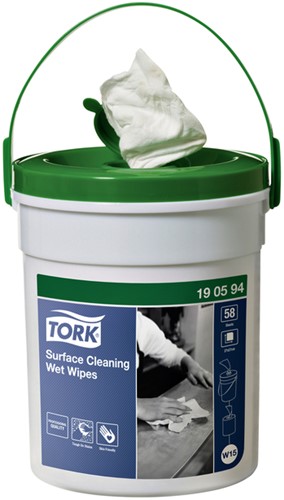 Reinigingsdoekjes Tork Surface W15 sterke textuur wit 190594