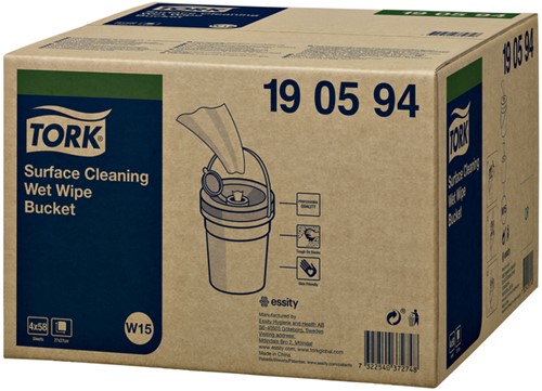Reinigingsdoekjes Tork Surface W15 sterke textuur wit 190594-3