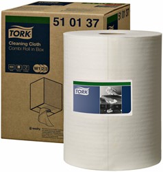 Reiningingsdoek Tork W1 herbruikbaar nonwoven 400 vel wit 510137