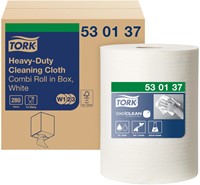 Reiningsdoek Tork Heavy-duty combi rol W1/2/3 nonwoven 280 vel wit 530137