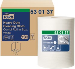 Reiningsdoek Tork Heavy-duty combi rol W1/2/3 nonwoven 280 vel wit 530137