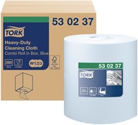 Reinigingsdoek Tork W1-W2-W3 Premium Heavy-Duty 1-laags 280 vel blauw 530237