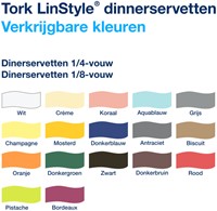 Dinerservet Tork Linstyle Premium 1/4 vouw 1-laags 390x390mm 50 vel wit 478711-3