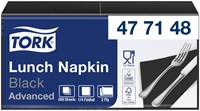 Dinerservet Tork Linstyle Premium 1/4 vouw 1-laags 390x390mm 50 vel zwart 478726-1