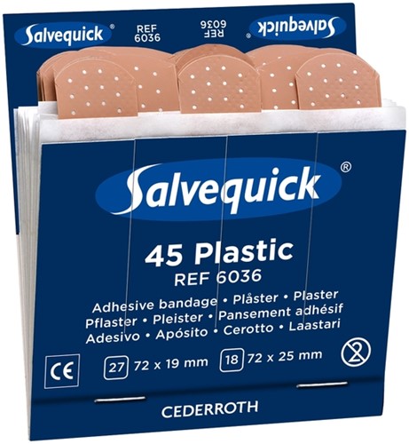 Pleisters Salvequick navulling plastic 6036
