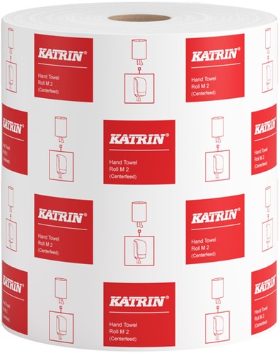 Handdoekrol Katrin medium 2-laags 150m wit 481911