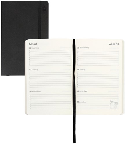 Schoolagenda 2025-2026 18mnd Ryam Studie 7dagen/2pagina's zwart-2