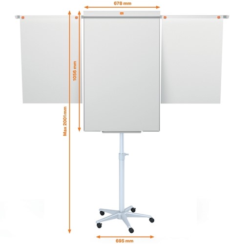 Flipover mobiele Nobo met uitschuifbaar armen-3