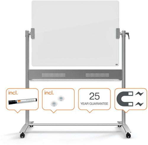 Kantel glasbord Nobo Diamond 90x120cm