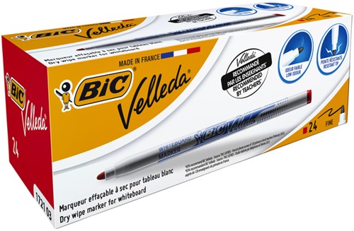 Viltstift Bic 1721 whiteboard rond rood 1.5mm-2