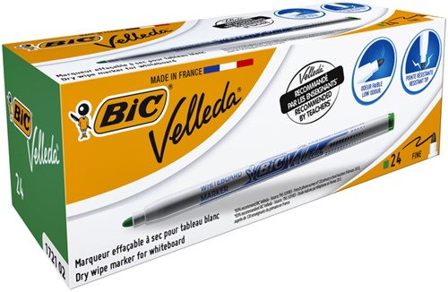 Viltstift Bic 1721 whiteboard rond groen 1.5mm-2