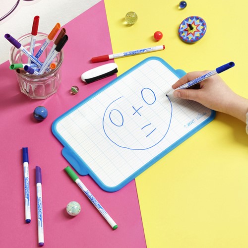 Viltstift Bic 1721 whiteboard rond zwart 1.5mm-2
