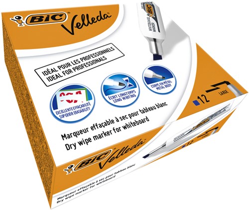 Viltstift Bic 1781 whiteboard schuin blauw 3.2-5.5mm-2