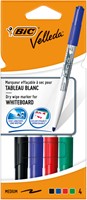 Whiteboardmarker Bic Velleda 1744 rond medium assorti kartonnen etui à 4 stuks