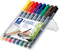 Viltstift Staedtler Lumocolor 317 permanent M set à 8 stuks-2