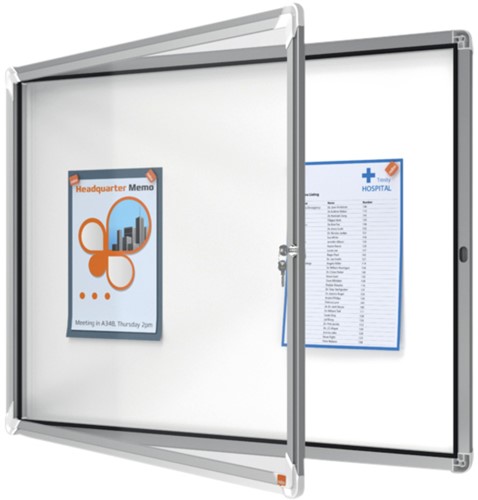 Vitrinekast Nobo draaideur voor binnen 8x A4 magnetisch-3