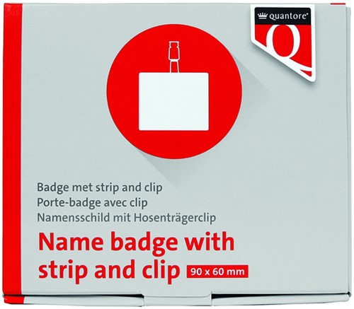 Badge Quantore met clip 60x90mm-2